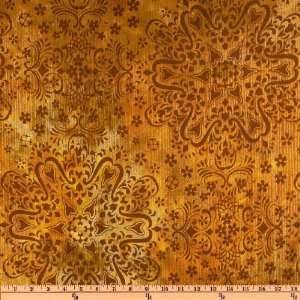  44 Wide Jewels Of India Mosaic Amber Fabric By The Yard 