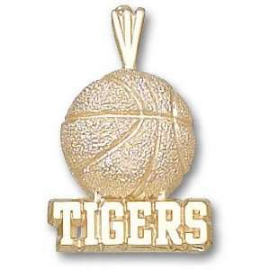 LSU Tigers 10K Gold TIGERS Basketball Pendant  Sports 