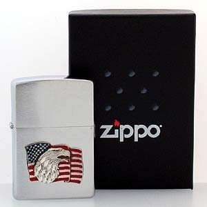  Patriotic Zippo Lighter  American Flag and Eagle