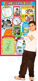 Boys All About Me Vinyl Wall Chart 8 Photo Hanging New  