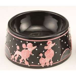  Elevated Porcelain Poodle Pet Bowl