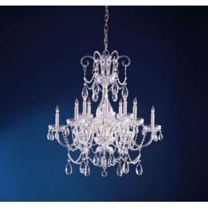  Crystorama 1035 CH CL MWP Six Light Chrome Up Chandelier 