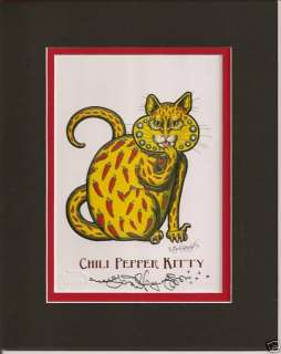 CHILI PEPPER KITTY Jamie Hayes 8X10  CAT  