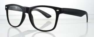 CLEAR LENS VINTAGE STYLE BLACK FRAME Hipster Glasses Sunglasses NERD 