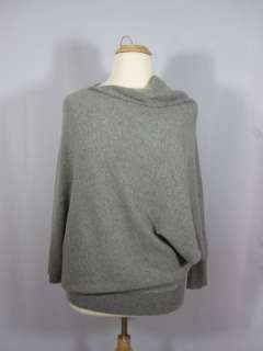 GARNET HILL NWT 100% Cashmere Asymmetrical Pullover Sweater GRAY 
