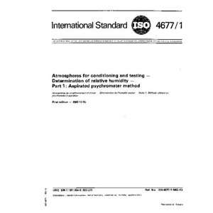   Part 1 Aspirated psychrometer method ISO TC 125  Books