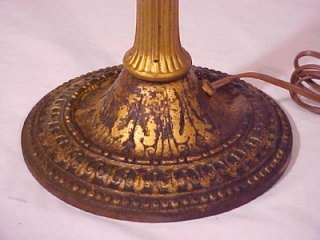 Antique Signed Miller Co. 242 Vintage Slag Glass Table Lamp Shade 