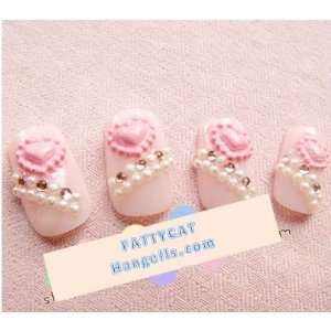  FASHION JAPANESE 3D NAIL ART Love Pink 24 nails Sold By 