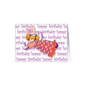  36 Years Old Cupcake Angel Birthday Card Toys & Games