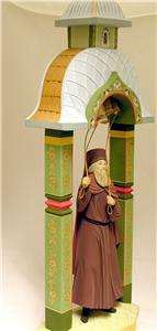 Wood Carving Statue Priest Ringing Bells RUSSIAN 19 NEW  