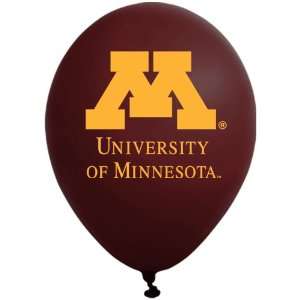 NCAA Minnesota Golden Gophers Maroon 10 Pack 11 Round Latex Party 