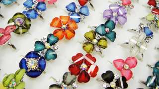 Wholesale jewelry lots 50pcs Crystal resin rhinestones adjustable 