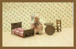 ooak 1/4 quarter scale miniature baby doll dollhouse artist handmade 1 