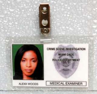 CSI Miami TV Series ID Badge  Alexx Woods  
