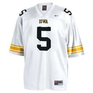  Nike Iowa Hawkeyes #5 White Replica Football Jersey 