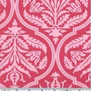  45 Wide Aviary Rose Damask Magenta Fabric By The Yard 