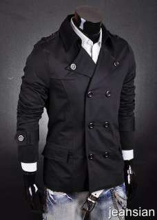 SWM Designer New Mens Military Jacket Coat Black S8006  