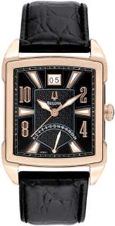   Adventurer Brown Leather Rose Gold Tone 24 Hour Hand 97B117 Watch