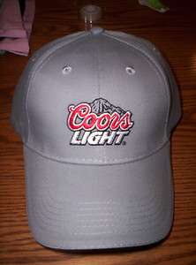 New grey COORS LIGHT baseball cap / hat  