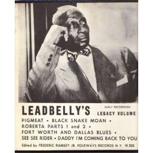   Leadbellys Legacy Volume 3 10 LP Leadbelly (Huddie Ledbetter