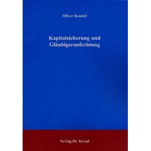   und Gläubigeranfechtung. (9783830005865) Oliver Knodel Books