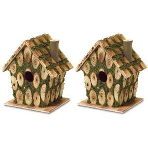   Edged Wood Wooden Birdhouses Bird House Feeder Patio, Lawn & Garden