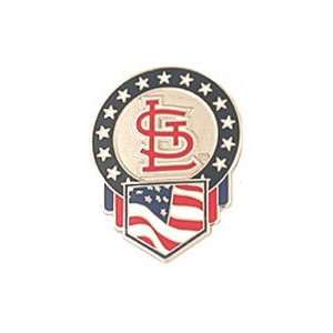 Baseball Pin   St Louis Cardinals Flag Pin by Peter David  