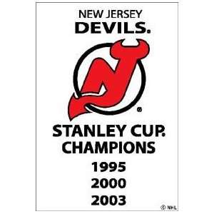 Pre Order   Jacques Lemaire Autographed Stanley Cup Banner (NJ)   NHL 
