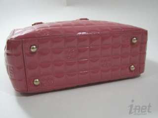   Small Open top Shopper Tote Handbag Pink Mauve Patent Leather  