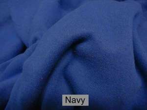   New 100% Cotton Rib knit stretch fabric NAVY BLUE BTY x 58  