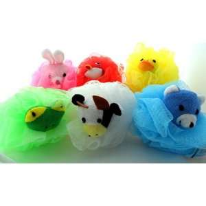 Stuffed Animal Kids Mesh Sponge Bath Toy   Bath Toys for Boys and Bath 