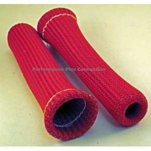 Red Heat Protector Insulating Fire Sleeve Spark Plug Wire Boot 2 Cyl