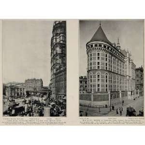  1903 New York City Print Park Row Printing City Prison 