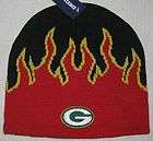 green bay packers fire beanie scull cap hat nfl patch