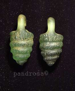 Antique Greco Roman rare glass earring from 5th century Iran  