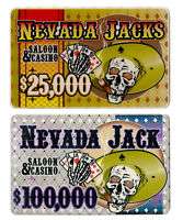 of Each Nevada Jack Ceramic Poker Plaques 40 grams  