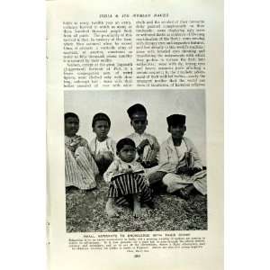  c1920 INDIA SCHOOL CHILDREN NATIVES TIBETAN MOTHER BABY 