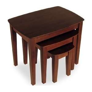  Solid Wood Nesting Tables   3 Piece Set Beauty