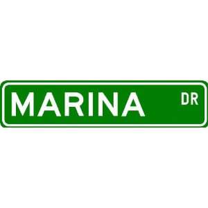  MARINA Street Sign ~ Personalized Family Lastname Sign 