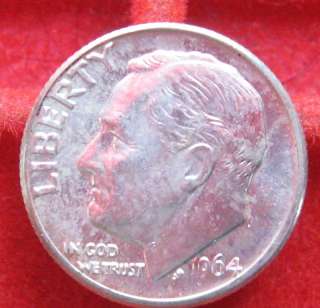 1964 D Pointed Tail Variant (9) Silver Roosevelt Dime #G2  