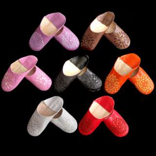 Moroccan Leather Slippers Babouche many colors & sizes  