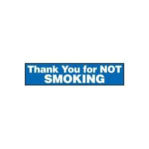  Labels THANK YOU FOR NOT SMOKING Adhesive Vinyl   5 pack 3 