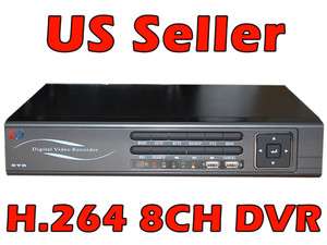   Security 8 Channels System Stand Alone H.264 D1 DVR 8CH DVR  