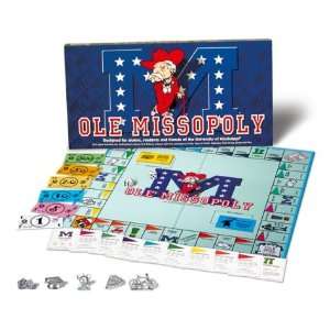  Mississippi Rebels Ole Missopoly Monopoly Game Toys 