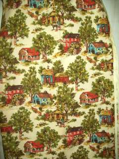 Colonial Village Fabric Waverly Bonded Fabric Vintage 1 1/4 Yds 46 