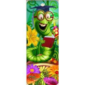  3D Motion Lenticular Bookmark Bookworm (2.25x6 