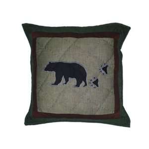 Bear Trail, Bear Toss Pillow 16X 16 