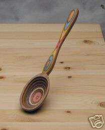   Deluxe Rainbow Colored Wood Spoon 2 Tbsp NEW 028901055455  