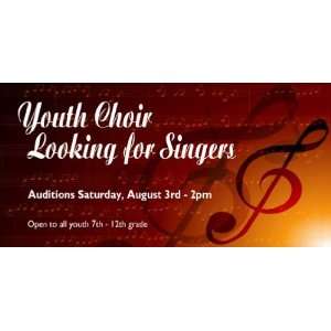  3x6 Vinyl Banner   Youth Choir Looking for Singers 