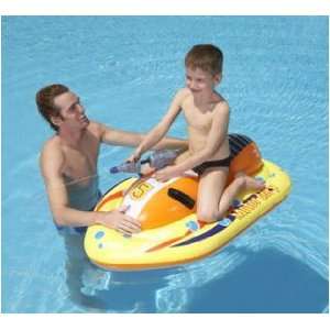 47 x 29 Inflatable Kids Floating Pool Motorbike with Built in Water 